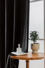Ljubki dom Črna zatemnitvena zavesa VELVET 140x270 cm Za obesiti: Trak za nabiranje