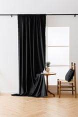 Ljubki dom Črna zatemnitvena zavesa VELVET 140x270 cm Za obesiti: Trak za nabiranje
