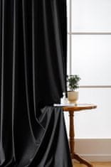 Ljubki dom Črna zatemnitvena zavesa VELVET 140x270 cm Za obesiti: Trak za nabiranje