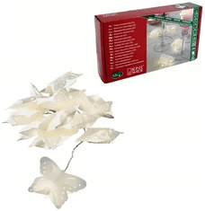 Ljubki dom LED svetlobna veriga BUTTERFLY 5 m, bela