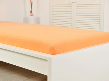 Ljubki dom Jersey rjuha za otroško posteljico EXCLUSIVE 60x120 cm lososova
