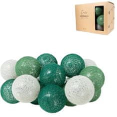 Ljubki dom LED svetlobna veriga SENZA BALLS 315 cm zelena