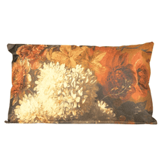 Ljubki dom Zunanja blazina z rožami ANNAS 30x50 cm, oranžna