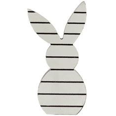 Ljubki dom Velikonočni leseni zajček WHITE BUNNY 14 cm bel