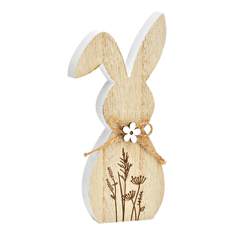 Ljubki dom Velikonočni leseni zajec FLORAL RABBIT 20 cm