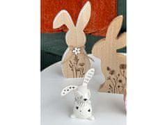 Ljubki dom Velikonočni leseni zajec FLORAL RABBIT 20 cm