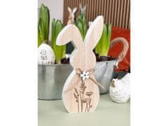 Ljubki dom Velikonočni leseni zajec FLORAL RABBIT 20 cm