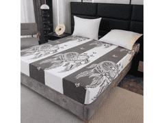 Ljubki dom Mikropliš posteljnina TIRSO 90x200 cm sivo-bela