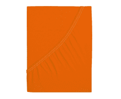 Ljubki dom Jersey rjuha za otroško posteljico EXCLUSIVE 60x120 cm oranžna