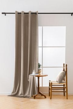 Ljubki dom Bež zatemnitvena zavesa VELVET 140x270 cm Za obesiti: Trak za nabiranje