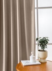 Ljubki dom Bež zatemnitvena zavesa VELVET 140x270 cm Za obesiti: Trak za nabiranje