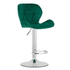 Barski stol WEST VELVET, zelen