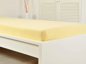 Ljubki dom Frotirasta rjuha za otroško posteljico EXCLUSIVE 70x140 cm svetlo rumena