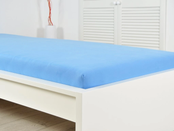 Ljubki dom Jersey rjuha za otroško posteljico EXCLUSIVE 60x120 cm modra