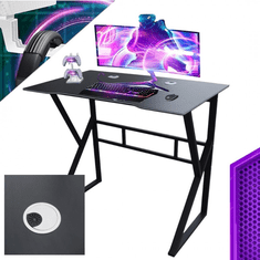 Ljubki dom Igralna računalniška miza GAMER STL20CZ 100x60 cm črna