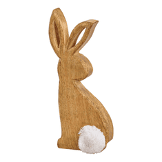 Ljubki dom Velikonočni zajec iz mangovega lesa BUNNY POM - več velikosti Velikost: S