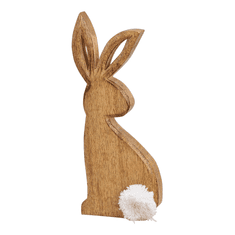 Ljubki dom Velikonočni zajec iz mangovega lesa BUNNY POM - več velikosti Velikost: S