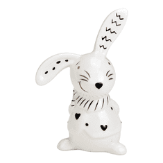 Ljubki dom Keramični zajček BUNNY BACK 10 cm bel