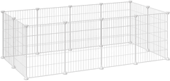Ljubki dom Ograja za male živali ANIMAL 143x73x46 cm, bela