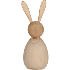 Ljubki dom Leseni zajček BUNNY DAISY 17,5 cm naravni