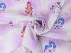 Ljubki dom Otroška bombažna posteljnina MY LITTLE PONY STARS bela Dimenzije posteljnine: 60 x 70 cm | 140 x 200 cm