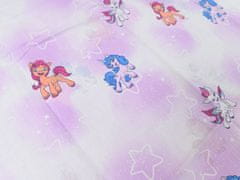 Ljubki dom Otroška bombažna posteljnina MY LITTLE PONY STARS bela Dimenzije posteljnine: 60 x 70 cm | 140 x 200 cm