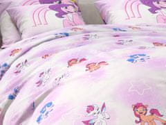 Ljubki dom Otroška bombažna posteljnina MY LITTLE PONY STARS bela Dimenzije posteljnine: 60 x 70 cm | 140 x 200 cm