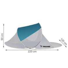 Ljubki dom Plažni šotor SUNSHADE 120x220 cm, modro-beli