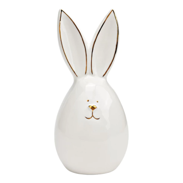 Ljubki dom Keramični zajček AURIC BUNNY 14 cm beli