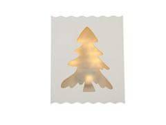 Ljubki dom LED božična lučka v okvirju TREE 29,5 cm, bela
