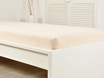 Ljubki dom Frotirasta rjuha za otroško posteljico EXCLUSIVE 70x140 cm krem barve