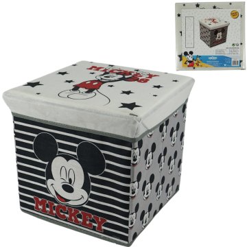 Ljubki dom Škatla za shranjevanje igrač MICKEY MOUSE 30x30 cm siva