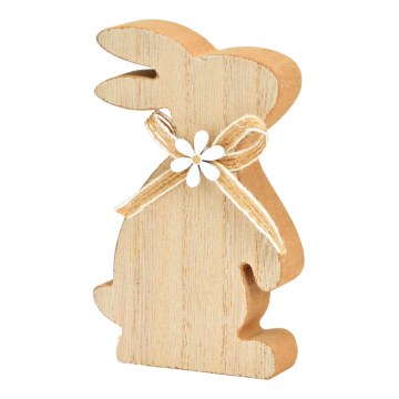 Ljubki dom Velikonočni leseni zajček BOW BUNNY 12 cm