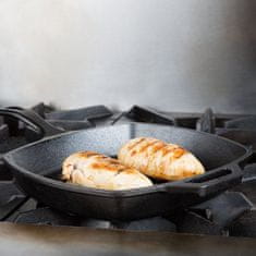 LODGE CAST IRON Ponev za žar 26,6cm Seasoned Cast Iron / kvadratna / indukcija / lito železo