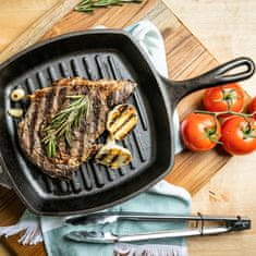 LODGE CAST IRON Ponev za žar 26,6cm Seasoned Cast Iron / kvadratna / indukcija / lito železo
