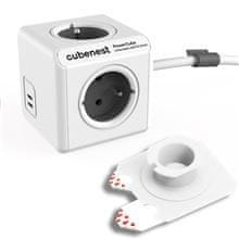 CubeNest PowerCube USB podaljšek - 4,siv