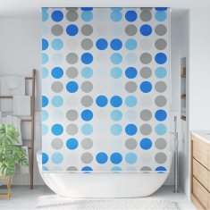 Vidaxl Rolo zavesa za prho 160x240 cm krogi