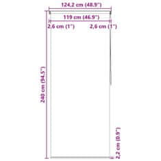 Vidaxl Rolo zavesa za prho 120x240 cm bela