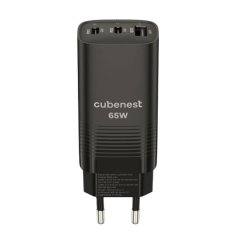 CubeNest Adapter PD GaN 65W S3D0 - črn
