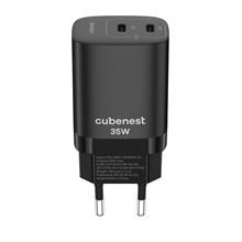CubeNest Adapter PD GaN 35W S2D1 - črn