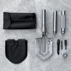 MG Folding Shovel 10in1 zložljiva lopata, srebrna