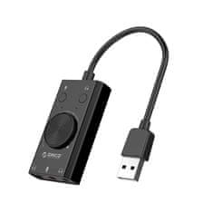 Orico SC2 zunanja zvočna kartica USB, črna