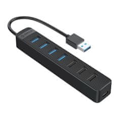 Orico TWU32-4A HUB adapter USB 3.1 - USB 3.1 / 3x USB 2.0 / USB-C, črna
