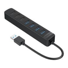 Orico TWU32-4A HUB adapter USB 3.1 - USB 3.1 / 3x USB 2.0 / USB-C, črna