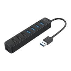 Orico TWU32-4A HUB adapter USB 3.1 - USB 3.1 / 3x USB 2.0 / USB-C, črna