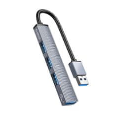 Orico AH-13 HUB adapter USB - USB 3.0 / 3x USB 2.0, siva