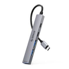Orico YSB4-U2 HUB adapter USB / USB-C - 2x USB2.0 / USB 3.0 / USB-C 2.0 / 1x USB-C, siva