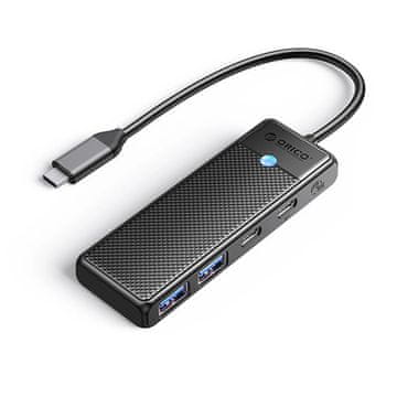 Orico PAPW2AC-C3 HUB adapter USB-C - 2x USB 3.0 / 2x USB-C 3.0, črna