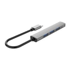 Orico AH-13 HUB adapter USB-C - USB 3.0 / 3x USB 2.0, siva