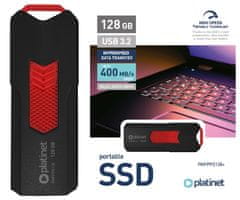 Platinet PLATINET PMFPPD128+ prenosni SSD disk, 128GB, USB 3.2 Gen2, 400MB/s, HYPERSPEED, najhitrejši in najmanjši na svetu